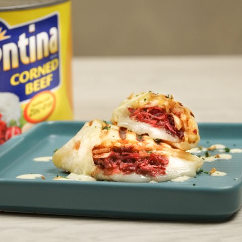 Breakfast Melt Wrap, a Century Pacific Food Solutions food service recipe, made with Argentina Corned Beef