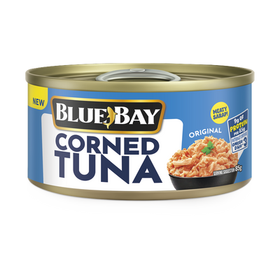 Blue Bay Corned Tuna, Original, 85g can, 3/4 angle