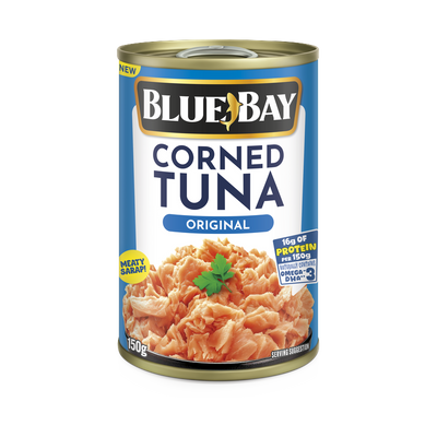 Blue Bay Corned Tuna, Original, 150g can, front of pack
