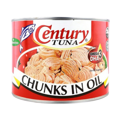 Century Tuna Chunks in Oil, retail red can (no CPFS food-solutions branding)