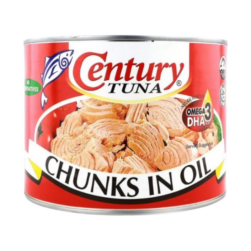 Century Tuna Chunks in Oil, retail red can (no CPFS food-solutions branding)