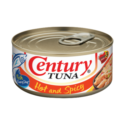 Century Tuna Hot and Spicy, wide/short oval can (same photography session and can shape as 43.png and 44.png)