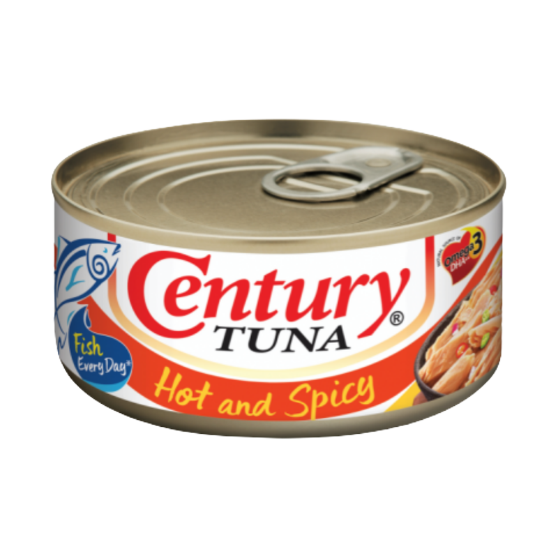 Century Tuna Hot and Spicy, wide/short oval can (same photography session and can shape as 43.png and 44.png)