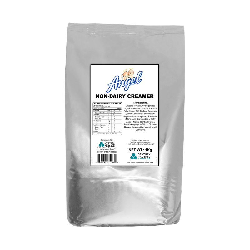 Angel Non-Dairy Creamer bag (Century Pacific Food Service branding on back panel), NET WT 1Kg