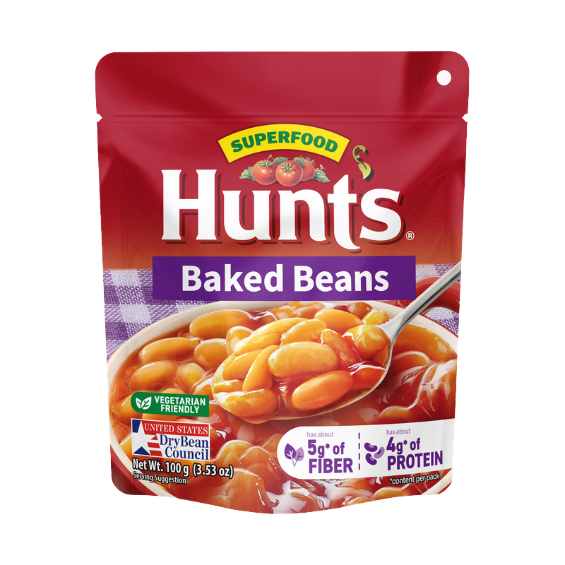 Hunt's Baked Beans stand-up pouch, Net Wt. 100g (3.53oz)