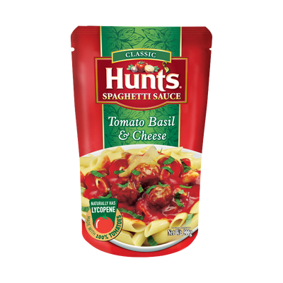 Hunt's Spaghetti Sauce Classic 'Tomato Basil & Cheese' doypack, Net Wt. 900g