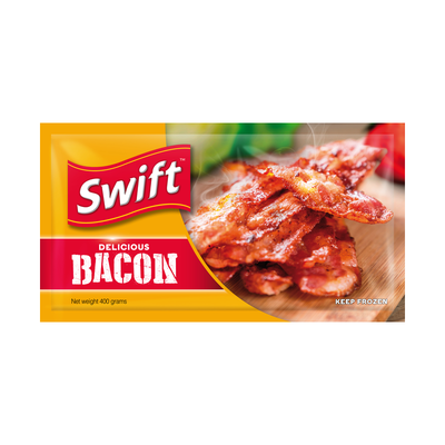 Swift Delicious Bacon, net weight 400 grams