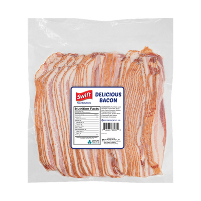 Swift Delicious Bacon, Food Solutions sub-brand, NET WT. 1 KG