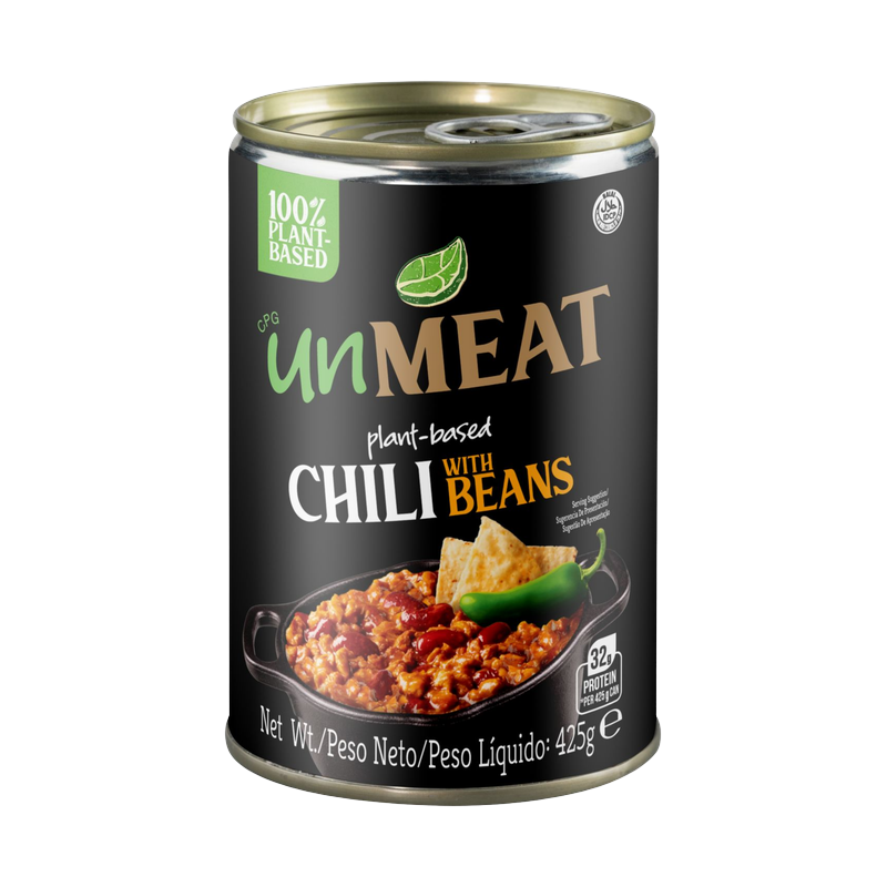 unMeat Chili with Beans, can, net wt 425g